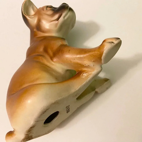 Vintage Porcelain Boxer Dog Figurine Japan 3 Inch  Tall Puppy Figure - Picture 8 of 14